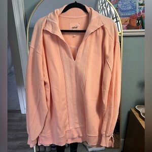 Aerie peach v-neck pullover